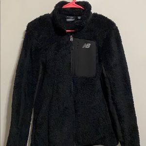 New balance black zip up Sherpa jacket size l